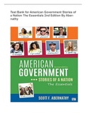 Test Bank for American Government Stories of a Nation The Essentials 2nd Edition 