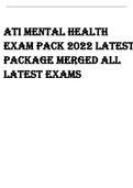 ATI MENTAL HEALTH EXAM PACK