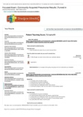 NU 614 - Focused Exam Community-Acquired Pneumonia Results (Patient Teaching.)