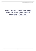 NCLEX RN ACTUAL EXAM TEST BANK OF REAL QUESTIONS & ANSWERS NCLEX 2022