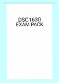 DSC1630 EXAM PACK