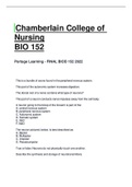 Chamberlain College of Nursing NR 224 100% RATED A+ CORRECT ANSWERS