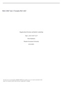 NSG C489 Organizational Systems and Quality Leadership Study Guide| Complete Guide | Graded A+| Latest 2022