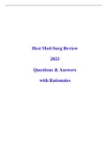 Hesi Med-Surg Review 2021 All Questions & Answers with Rationales