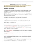 Ecosystem Ecology Worksheet 