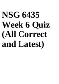 NSG 6435 Week 6 Quiz (All Correct and Latest)