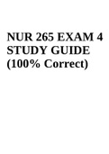 NUR 265 EXAM 4 STUDY GUIDE 