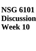 NSG 6101  Week 10 Discussion