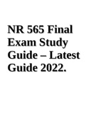 NR 565 Final Exam Study Guide – Latest Guide 2022