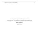 (GRADED) NURS-6630- Psychopharmalogical Approaches to Treat Psychopathology | Week 8: Assignment 2 | Assessing and Treating Patients with Sleep/Wake Disorders