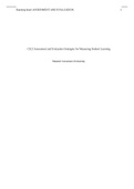 MSN ED C921 - Assessment and Evaluation Strategies for Measuring Student Learning.