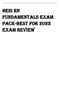 HESI RN FUNDAMENTALS EXAM PACK 2022