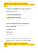 NUR305 HESI QUESTIONS AND ANSWERS 100%Correct/Verified Assured Success New Update 2022