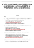 Ati-Rn-Leadership-Proctored-Exam-2019-Version-1/Ati-Rn-Leadership-Proctored-Exam-2019-Version-2 Combined Solutions