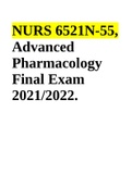 NURS 6521N Final Exam 2021/2022.