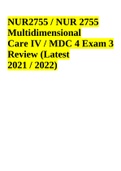 NUR2755 / NUR 2755  MDC 4 Exam 3 Review (Latest 2021 / 2022)