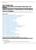 TEST BANK FOR Wong's Essentials of Pediatric Nursing 11th Edition   Authors: Marilyn J. Hockenberry, David Wilson Cheryl C Rodgers