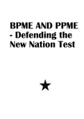 BPME AND PPME - Defending the New Nation Test 