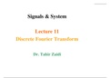 Discrete fourier transform and its properties