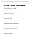 BTEC Level 3 Business: Unit 3 - Personal & Business Finance ALL formulas!