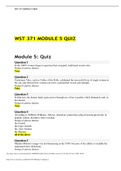 WST 371 MODULE 5 QUIZ GRADED A+