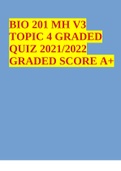 BIO201 MH V3 TOPIC 1 UPTO  5 GRADED QUIZ 2021/2022 GRADED SCORE A+