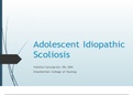 [Solved] NR 602 Adolescent Idiopathic Scoliosis: Presentation | Complete Solution