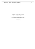 NR 554 Week 1 DQ : Connecting Workplace Issues with Policy