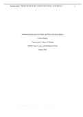 NR-554 Week 1 DQ: Problem Identification for Public and Policy Decision Makers