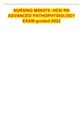 NURSING MSN570- HESI RN ADVANCED PATHOPHYSIOLOGY EXAM-graded-2022   