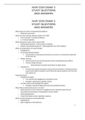 NUR 5334 EXAM 3 STUDY QUESTIONS AND ANSWERS