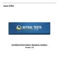 Certified Information Systems Auditor Version: 3.9