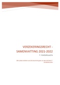 Samenvatting Verzekeringsrecht 2021-2022