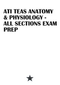 ATI TEAS ANATOMY & PHYSIOLOGY - ALL SECTIONS EXAM PREP