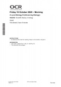 AS LEVEL BIOLOGY B ADVANCING BIOLOGY H422/02 SCIENTIFIC LITERACY IN BIOLOGY INSERT 2022