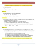 MTH/216T: QUANTITATIVE REASONING II: WEEK 5: FINAL EXAM REVIEW