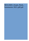 MGG2601 - Marriage Guidance And Counselling Exam Pack Summaries 2021.