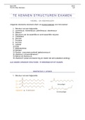 TE KENNEN STRUCTUREN EXAMEN Voedingsleer
