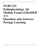 NURS 231 Pathophysiology All Module Exams (GRADED A+) Questions and Answers- Portage Learning