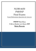 NURS 6630 PMHNP Final Exams (2022) Exam Elaborations Questions & Answers (Walden University) 2 Questions and Answers Set