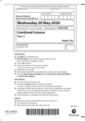 Level 1/Level 2 GCSE (9–1)1SC0/1PHCombined Science PAPER 3 2022