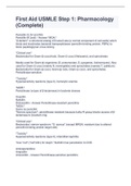 First Aid USMLE Step 1: Pharmacology (Complete)All the drugs from every section of First Aid and maybe some extra from UWorld ★ = 1st line drug