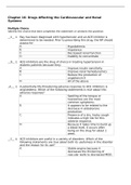 NURS 615 / NURS615 Chapter 16: Drugs Affecting the Cardiovascular and Renal Systems (100%)