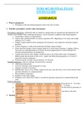 NURS 402 OB FINAL EXAM STUDY GUIDE