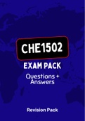 CHE1502 - EXAM PACK (2022)