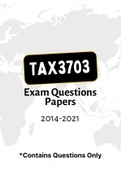 TAX3703 - Exam Questions PACK (2014-2021)