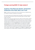 Portage Learning BIOD 151 a&p module 5  Anatomy of the Muscular System: Introduction & Muscles of the Head, Neck, and Trunk