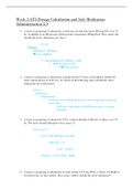 Dosage c and Medication Exam (Wk 3)(solved) Administration 3 Medication Administration