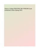 Seneca College PNR PNR 300/ PNR300 Exam (solutions) Latest Spring 2022.