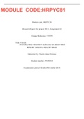  Exam (elaborations) HRPYC81 Research Report for project 4813, Assignment 62  Contents 1. Abstract..............................................................................................................................3 2. Introduction .............